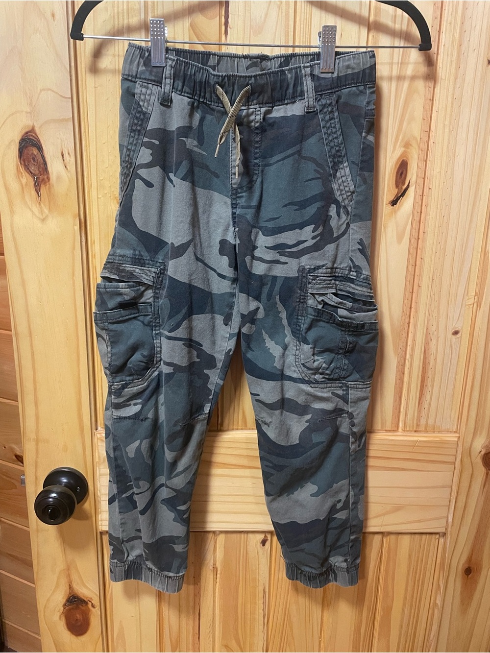 Wrangler Green and Black Camo Pocket Pants